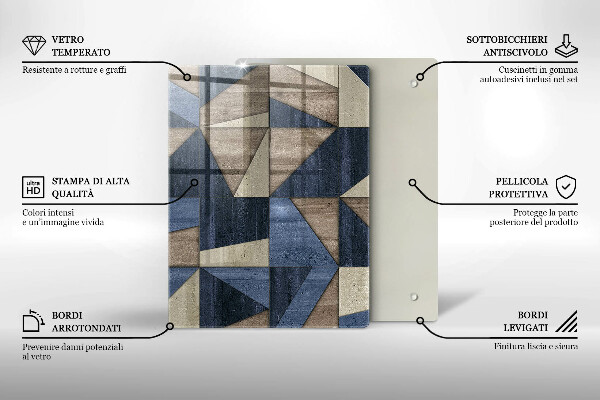 Zaščitna plošča za štedilnik Geometrijska abstrakcija