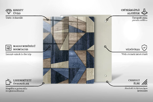 Zaščitna plošča za štedilnik Geometrijska abstrakcija
