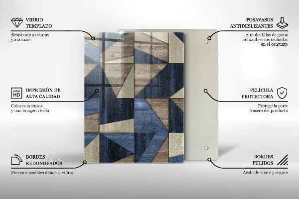 Zaščitna plošča za štedilnik Geometrijska abstrakcija