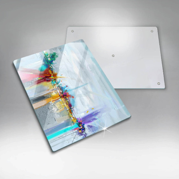 Zaščitna plošča za štedilnik Naslikana abstrakcija