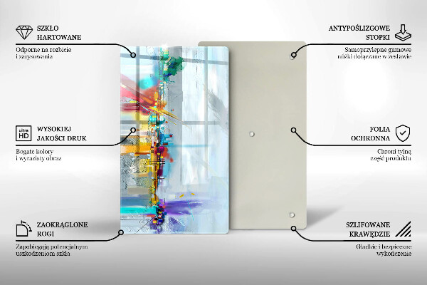 Zaščitna plošča za štedilnik Naslikana abstrakcija