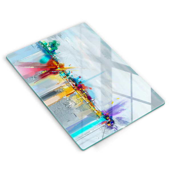 Zaščitna plošča za štedilnik Naslikana abstrakcija