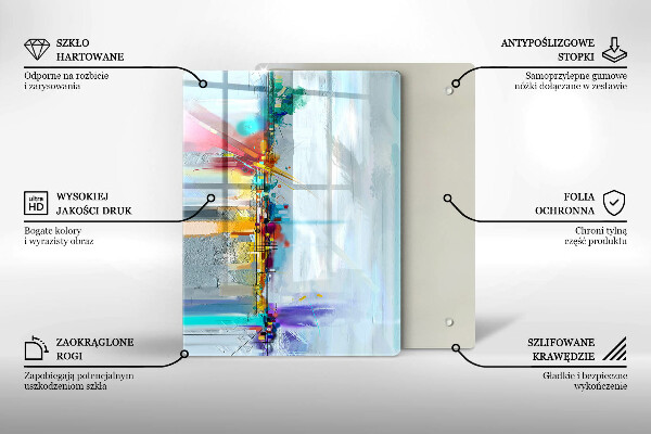 Zaščitna plošča za štedilnik Naslikana abstrakcija
