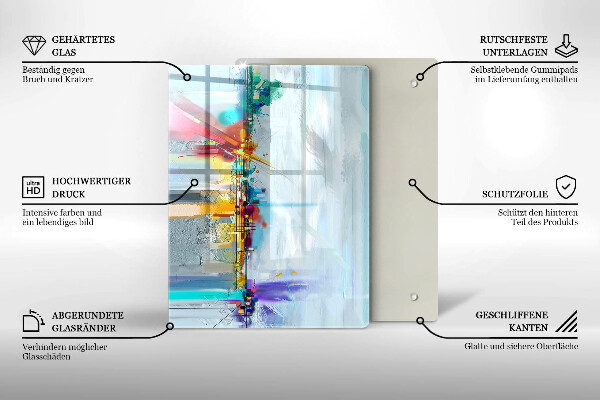 Zaščitna plošča za štedilnik Naslikana abstrakcija