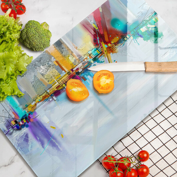 Zaščitna plošča za štedilnik Naslikana abstrakcija