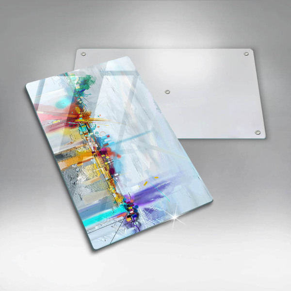 Zaščitna plošča za štedilnik Naslikana abstrakcija