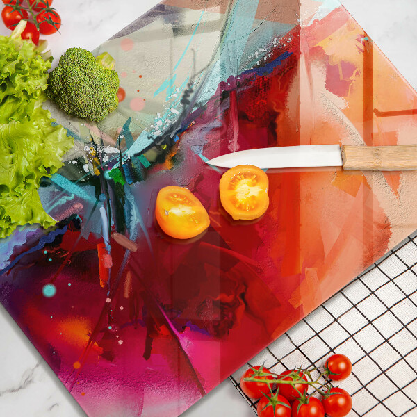 Zaščitna plošča za štedilnik Naslikana abstrakcija