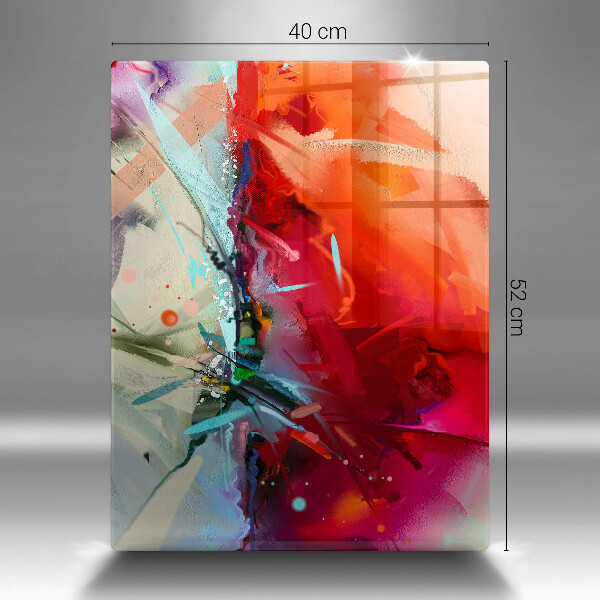 Zaščitna plošča za štedilnik Naslikana abstrakcija