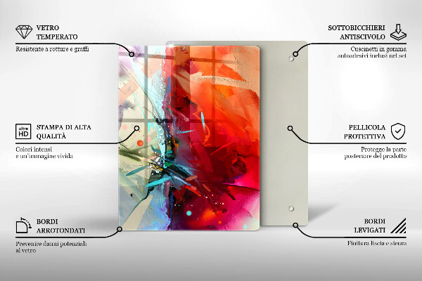 Zaščitna plošča za štedilnik Naslikana abstrakcija