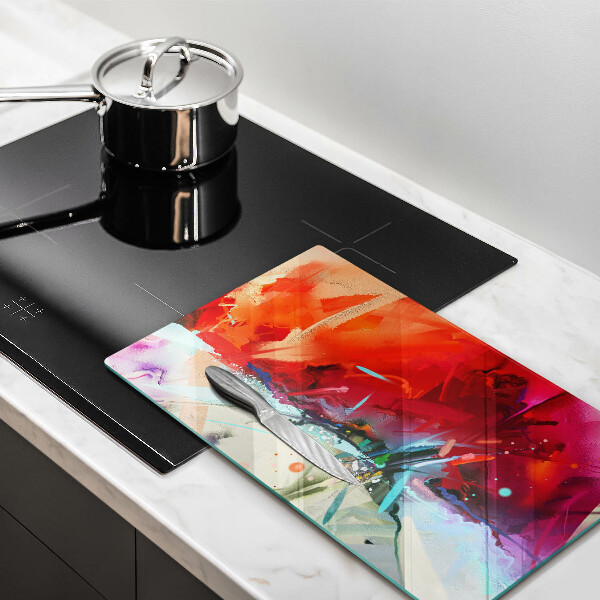 Zaščitna plošča za štedilnik Naslikana abstrakcija