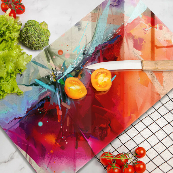 Zaščitna plošča za štedilnik Naslikana abstrakcija