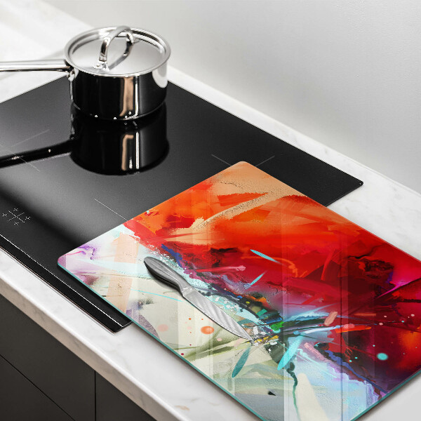 Zaščitna plošča za štedilnik Naslikana abstrakcija