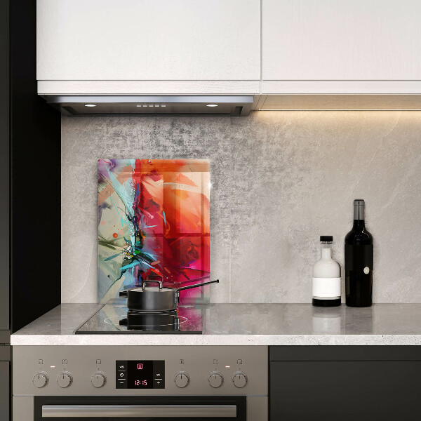 Zaščitna plošča za štedilnik Naslikana abstrakcija