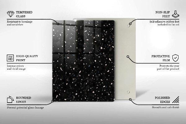 Zaščitna plošča za štedilnik Temna kamenina