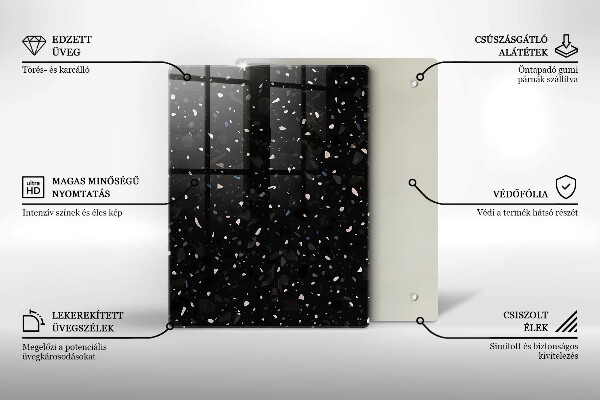 Zaščitna plošča za štedilnik Temna kamenina