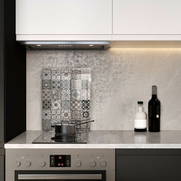 Zaščitna steklena plošča za štedilnik Dekorativne ploščice