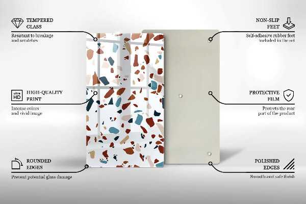 Zaščitna plošča za štedilnik Dekorativni kamen