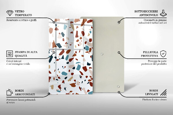 Zaščitna plošča za štedilnik Dekorativni kamen