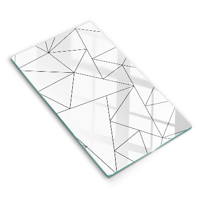 Zaščitna plošča za štedilnik Beli trikotniki