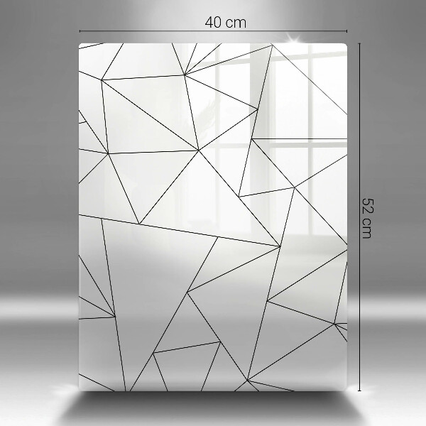 Zaščitna plošča za štedilnik Beli trikotniki