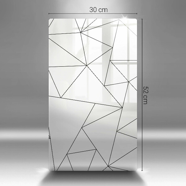 Zaščitna plošča za štedilnik Beli trikotniki