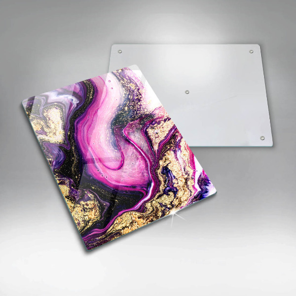 Zaščitna plošča za štedilnik Zlata abstraktna oblika