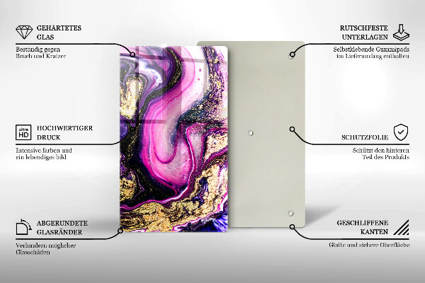 Zaščitna plošča za štedilnik Zlata abstraktna oblika