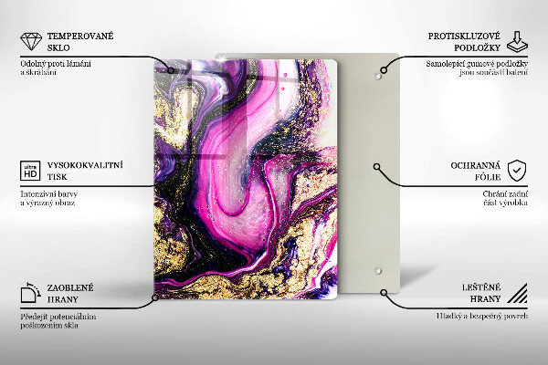 Zaščitna plošča za štedilnik Zlata abstraktna oblika