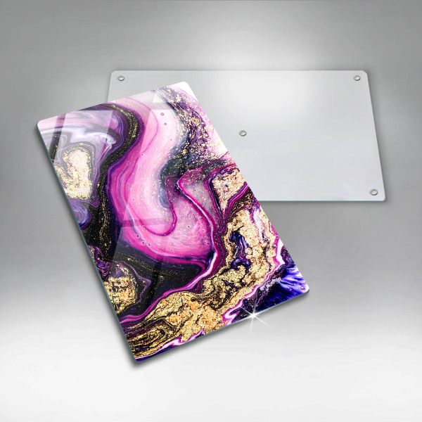 Zaščitna plošča za štedilnik Zlata abstraktna oblika