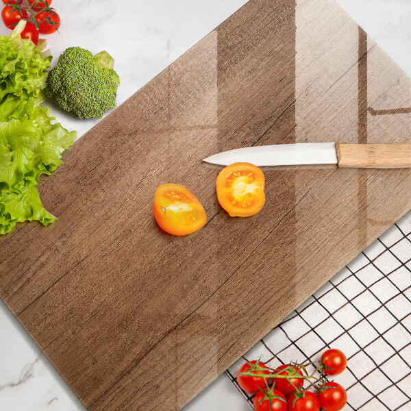 Zaščitna steklena plošča za štedilnik Tekstura lesa