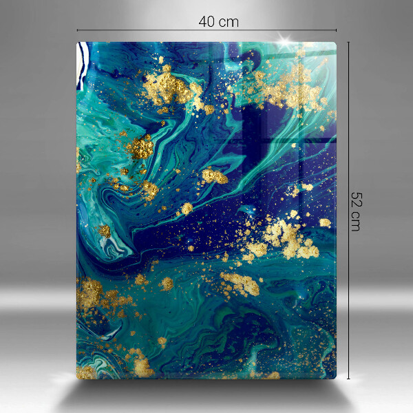 Zaščitna steklena plošča za štedilnik Abstrakcija z zlatom