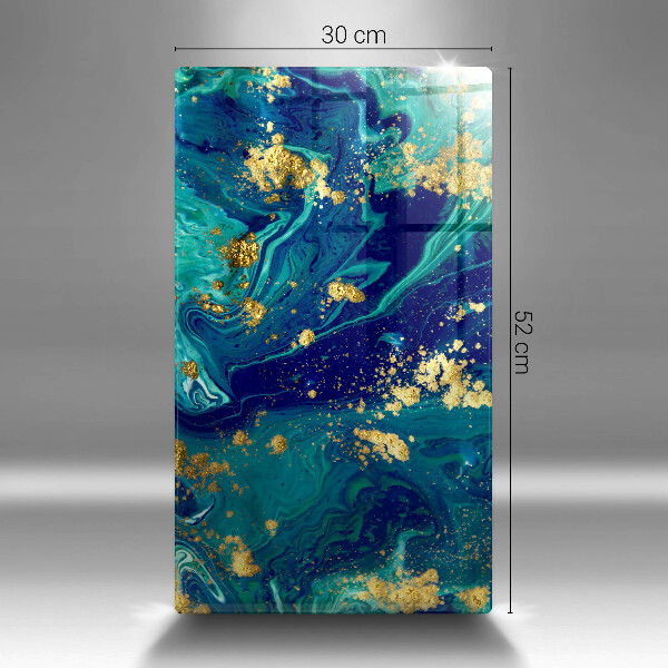 Zaščitna steklena plošča za štedilnik Abstrakcija z zlatom