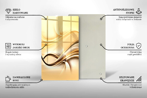 Zaščitna steklena plošča za štedilnik Abstrakcija dima