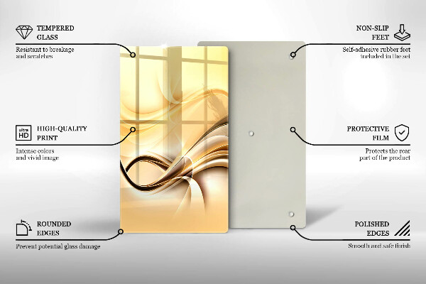 Zaščitna steklena plošča za štedilnik Abstrakcija dima