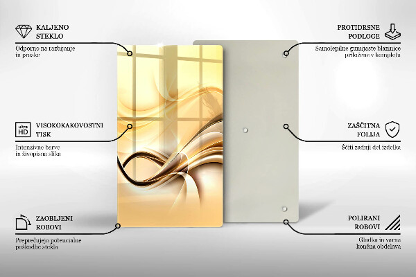 Zaščitna steklena plošča za štedilnik Abstrakcija dima