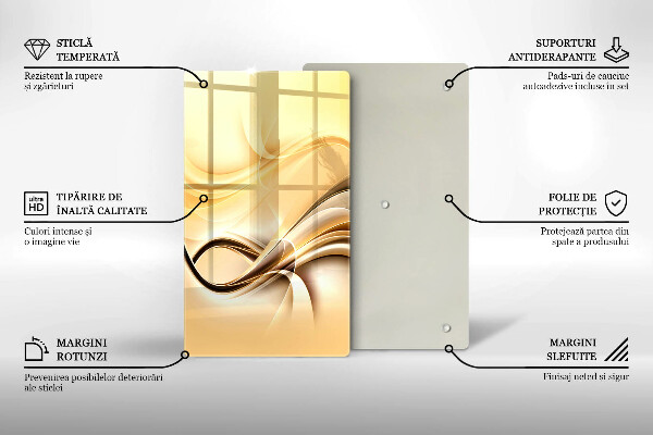 Zaščitna steklena plošča za štedilnik Abstrakcija dima