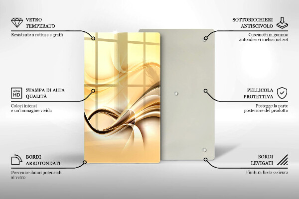 Zaščitna steklena plošča za štedilnik Abstrakcija dima
