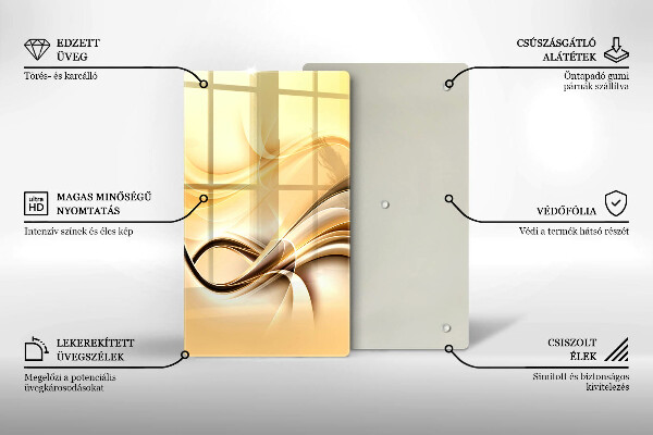 Zaščitna steklena plošča za štedilnik Abstrakcija dima