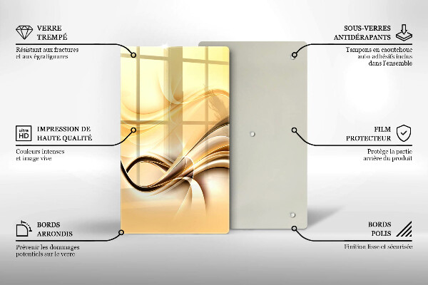 Zaščitna steklena plošča za štedilnik Abstrakcija dima