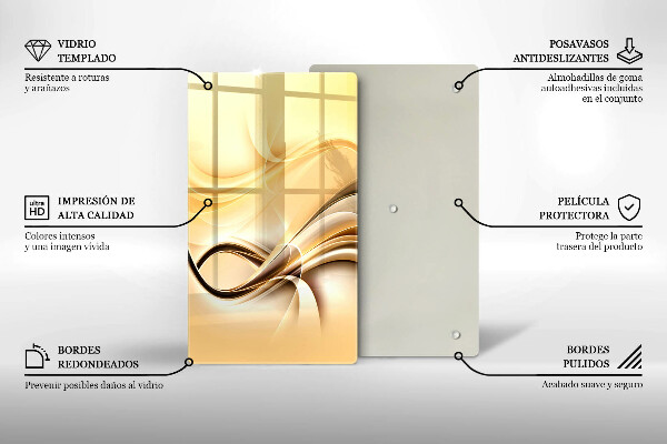 Zaščitna steklena plošča za štedilnik Abstrakcija dima