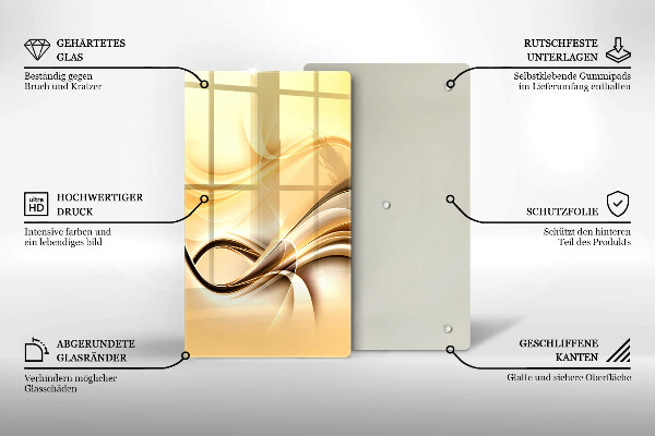 Zaščitna steklena plošča za štedilnik Abstrakcija dima