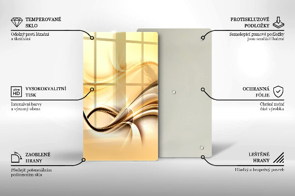 Zaščitna steklena plošča za štedilnik Abstrakcija dima