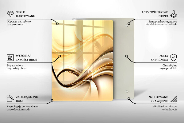 Zaščitna steklena plošča za štedilnik Abstrakcija dima