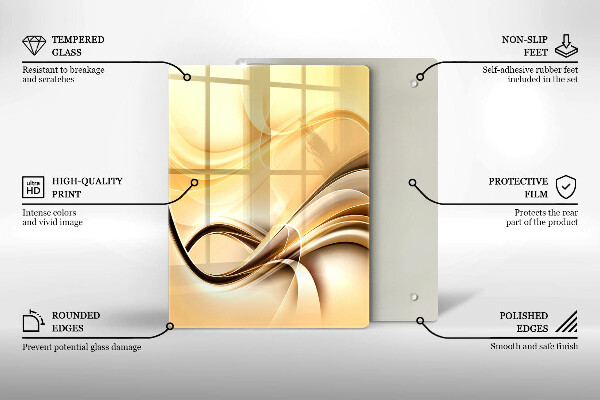 Zaščitna steklena plošča za štedilnik Abstrakcija dima