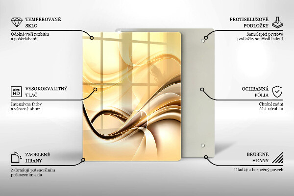 Zaščitna steklena plošča za štedilnik Abstrakcija dima