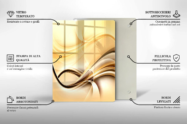 Zaščitna steklena plošča za štedilnik Abstrakcija dima