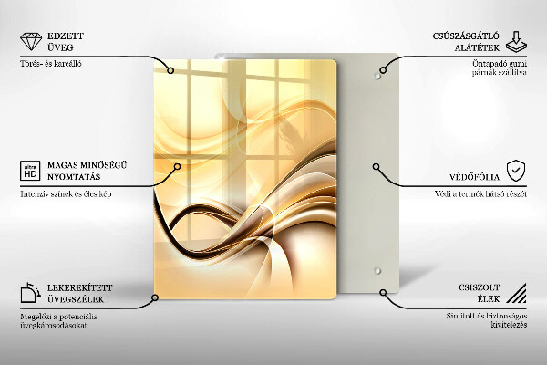 Zaščitna steklena plošča za štedilnik Abstrakcija dima