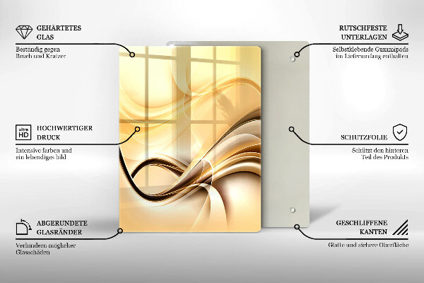 Zaščitna steklena plošča za štedilnik Abstrakcija dima