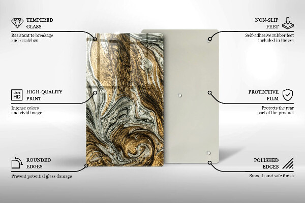 Zaščitna plošča za štedilnik Bogata abstrakcija