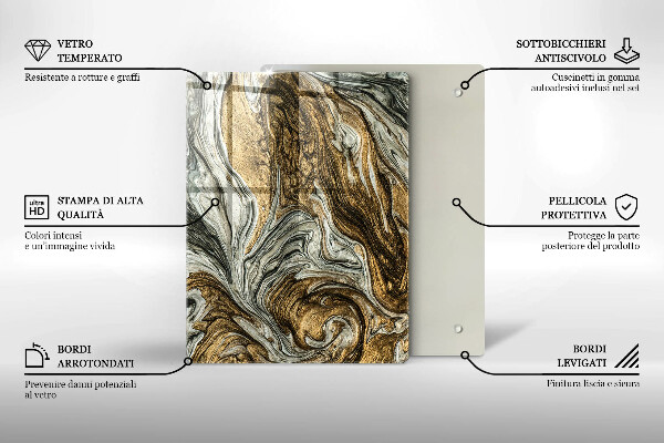 Zaščitna plošča za štedilnik Bogata abstrakcija